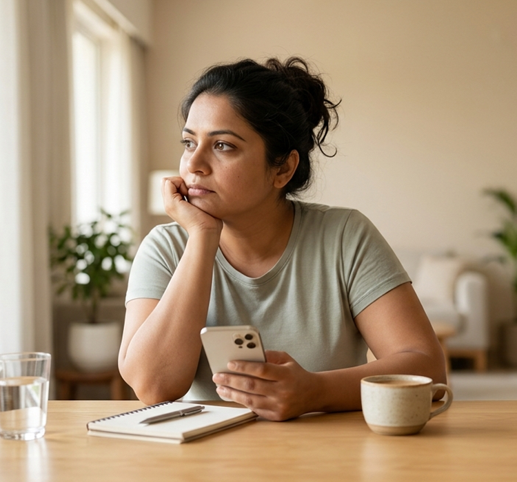 Woman considering whether GLP-1 support is right for her